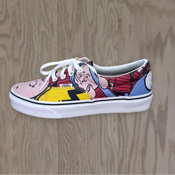 Vans x Peanuts Charlie Brown Snoopy Linus Cartoon Low Top Sneakers Women’s 7 - Picture 6 of 10